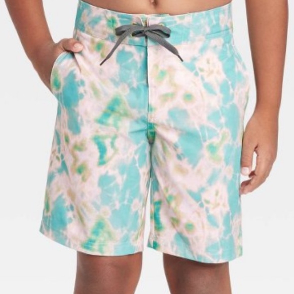Tie-dye board shorts for kids